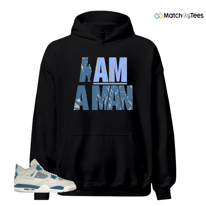 NIKE AIR JORDAN 4 MILITARY BLUE SNEAKER Matching Tees hoodie