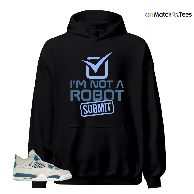 NIKE AIR JORDAN 4 MILITARY BLUE SNEAKER Matching Tees hoodie