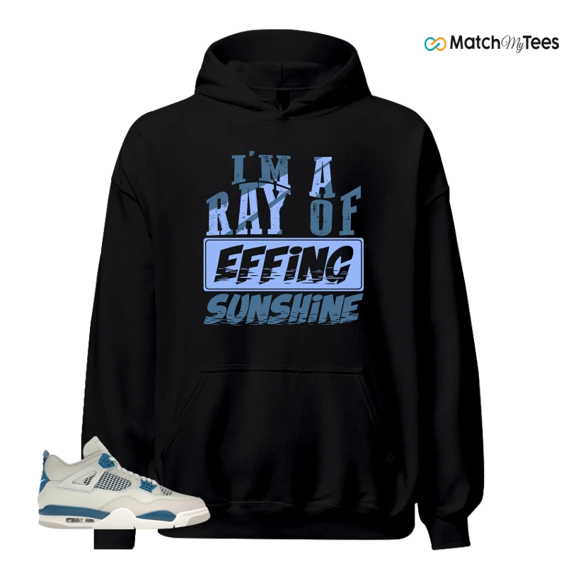 NIKE AIR JORDAN 4 MILITARY BLUE SNEAKER Matching Tees hoodie