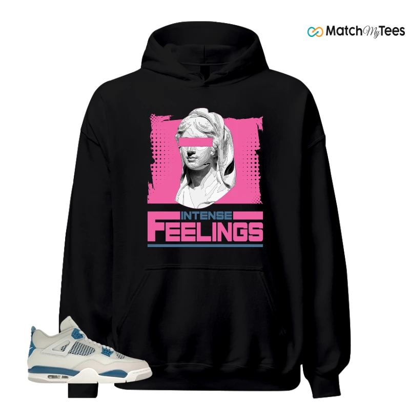 NIKE AIR JORDAN 4 MILITARY BLUE SNEAKER Matching Tees hoodie