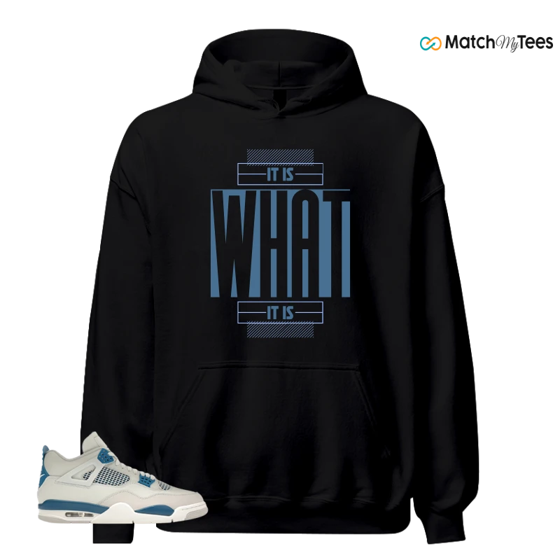 NIKE AIR JORDAN 4 MILITARY BLUE SNEAKER Matching Tees hoodie