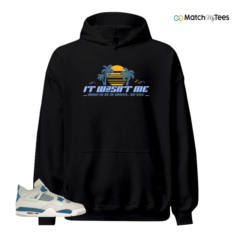 NIKE AIR JORDAN 4 MILITARY BLUE SNEAKER Matching Tees hoodie