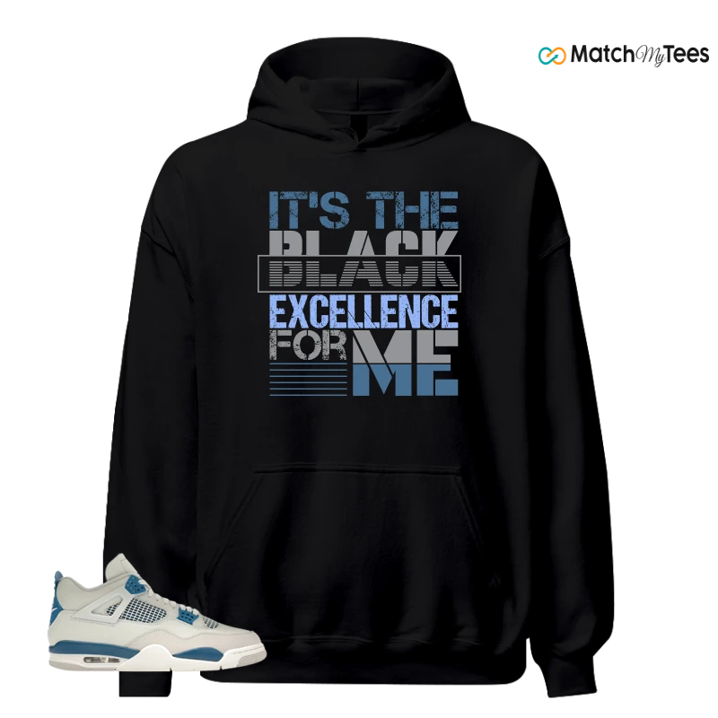 NIKE AIR JORDAN 4 MILITARY BLUE SNEAKER Matching Tees hoodie