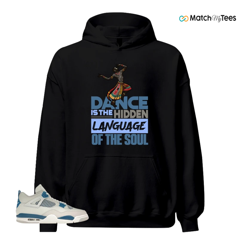 NIKE AIR JORDAN 4 MILITARY BLUE SNEAKER Matching Tees hoodie