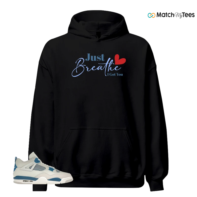 NIKE AIR JORDAN 4 MILITARY BLUE SNEAKER Matching Tees hoodie