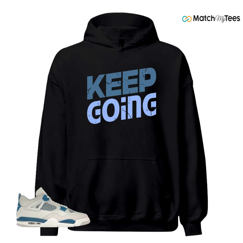 NIKE AIR JORDAN 4 MILITARY BLUE SNEAKER Matching Tees hoodie