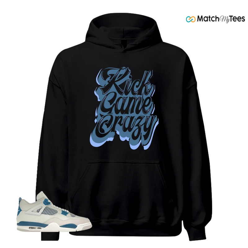 NIKE AIR JORDAN 4 MILITARY BLUE SNEAKER Matching Tees hoodie