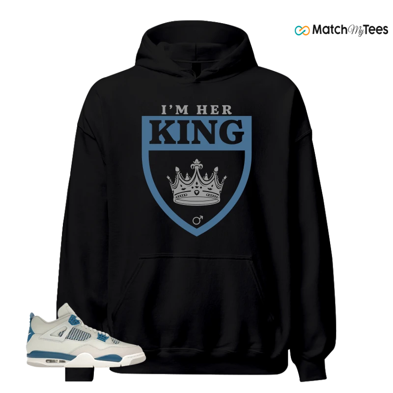 NIKE AIR JORDAN 4 MILITARY BLUE SNEAKER Matching Tees hoodie