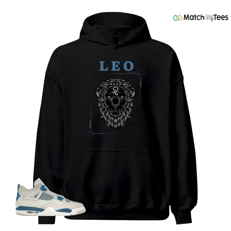 NIKE AIR JORDAN 4 MILITARY BLUE SNEAKER Matching Tees hoodie