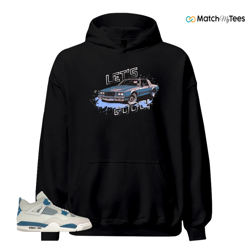 NIKE AIR JORDAN 4 MILITARY BLUE SNEAKER Matching Tees hoodie