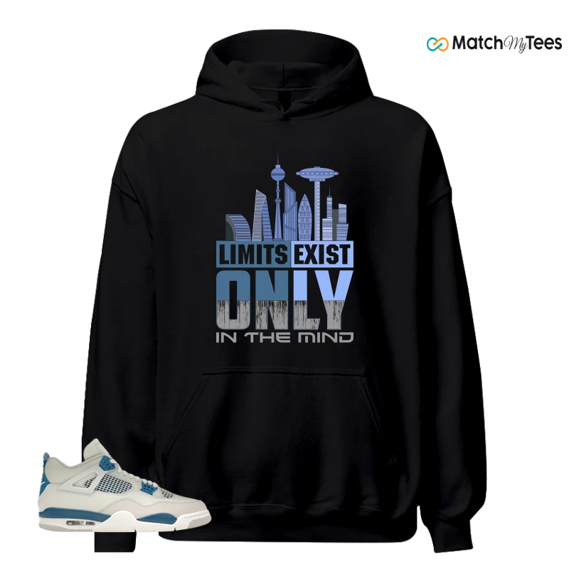 NIKE AIR JORDAN 4 MILITARY BLUE SNEAKER Matching Tees hoodie