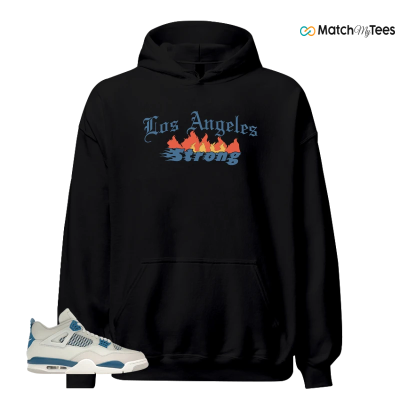 NIKE AIR JORDAN 4 MILITARY BLUE SNEAKER Matching Tees hoodie