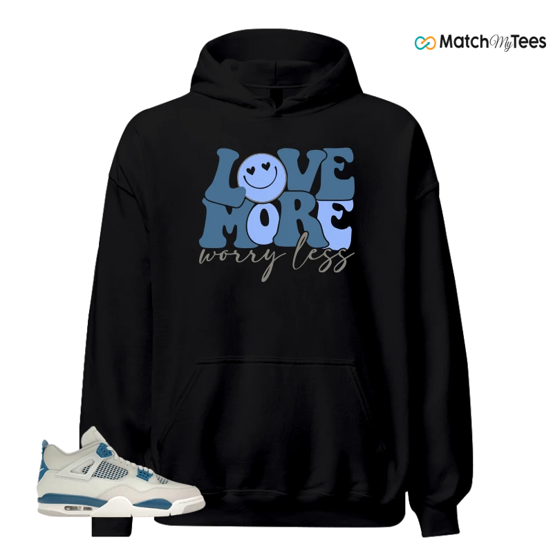 NIKE AIR JORDAN 4 MILITARY BLUE SNEAKER Matching Tees hoodie