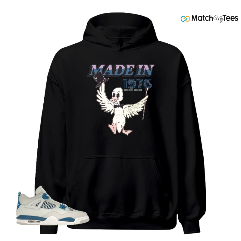 NIKE AIR JORDAN 4 MILITARY BLUE SNEAKER Matching Tees hoodie