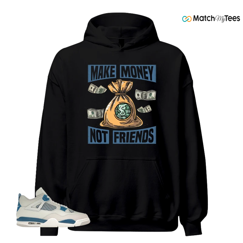 NIKE AIR JORDAN 4 MILITARY BLUE SNEAKER Matching Tees hoodie