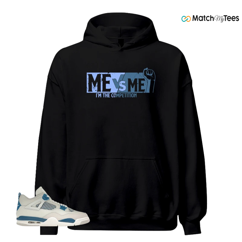 NIKE AIR JORDAN 4 MILITARY BLUE SNEAKER Matching Tees hoodie