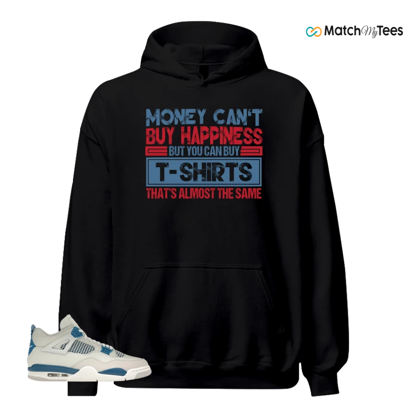 NIKE AIR JORDAN 4 MILITARY BLUE SNEAKER Matching Tees hoodie