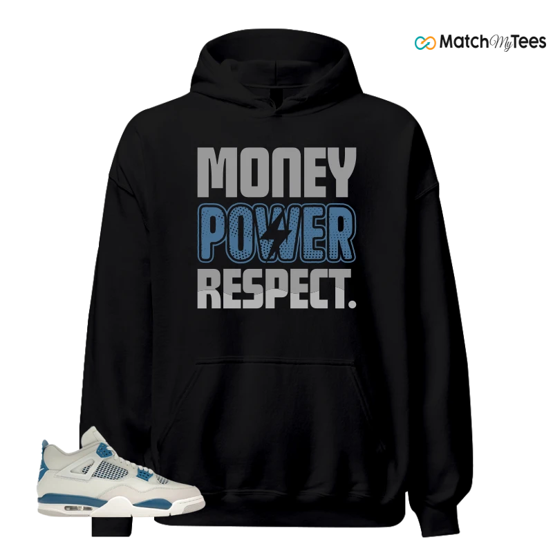 NIKE AIR JORDAN 4 MILITARY BLUE SNEAKER Matching Tees hoodie