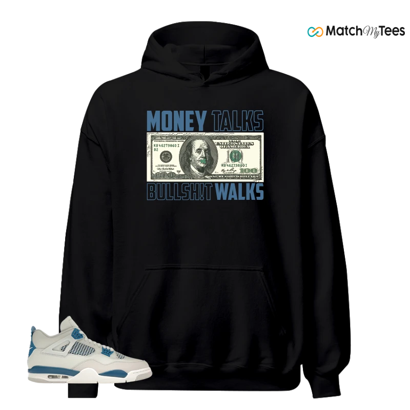 NIKE AIR JORDAN 4 MILITARY BLUE SNEAKER Matching Tees hoodie
