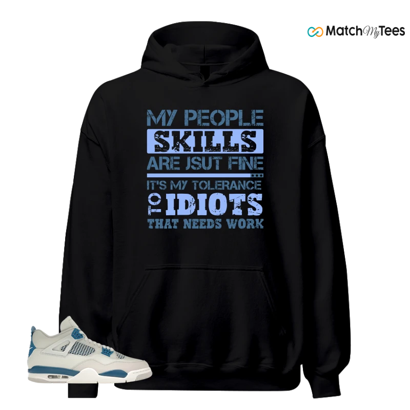NIKE AIR JORDAN 4 MILITARY BLUE SNEAKER Matching Tees hoodie