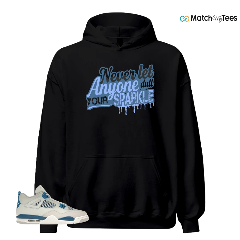 NIKE AIR JORDAN 4 MILITARY BLUE SNEAKER Matching Tees hoodie