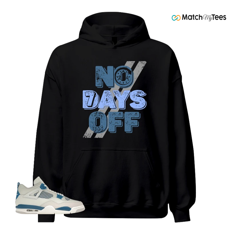 NIKE AIR JORDAN 4 MILITARY BLUE SNEAKER Matching Tees hoodie