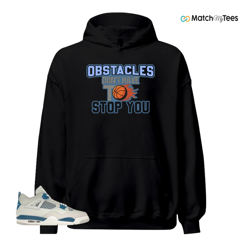 NIKE AIR JORDAN 4 MILITARY BLUE SNEAKER Matching Tees hoodie