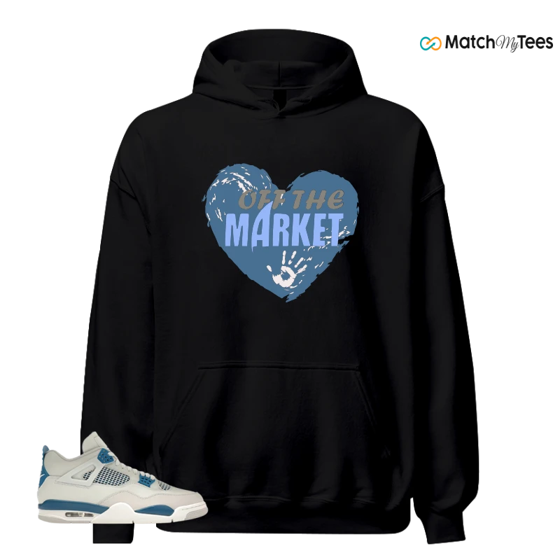 NIKE AIR JORDAN 4 MILITARY BLUE SNEAKER Matching Tees hoodie
