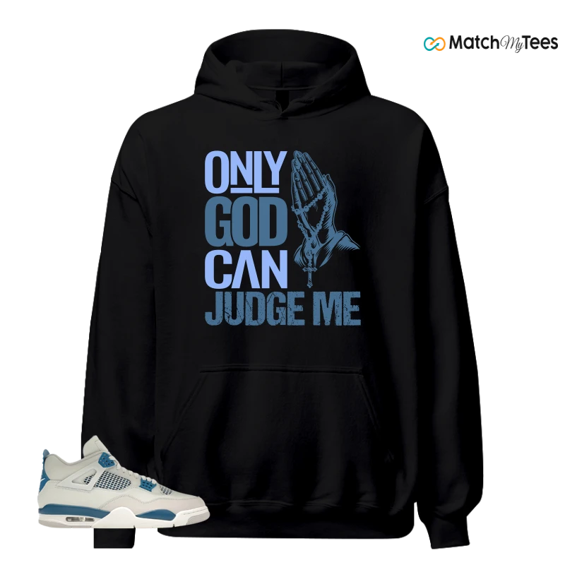 NIKE AIR JORDAN 4 MILITARY BLUE SNEAKER Matching Tees hoodie