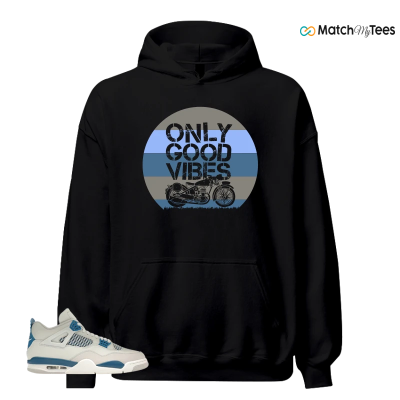 NIKE AIR JORDAN 4 MILITARY BLUE SNEAKER Matching Tees hoodie