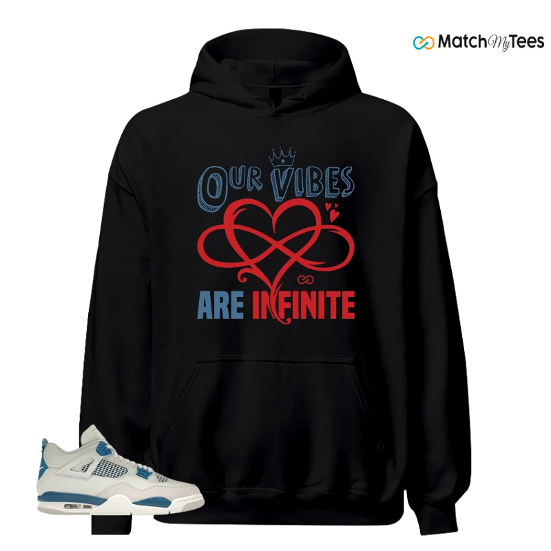 NIKE AIR JORDAN 4 MILITARY BLUE SNEAKER Matching Tees hoodie