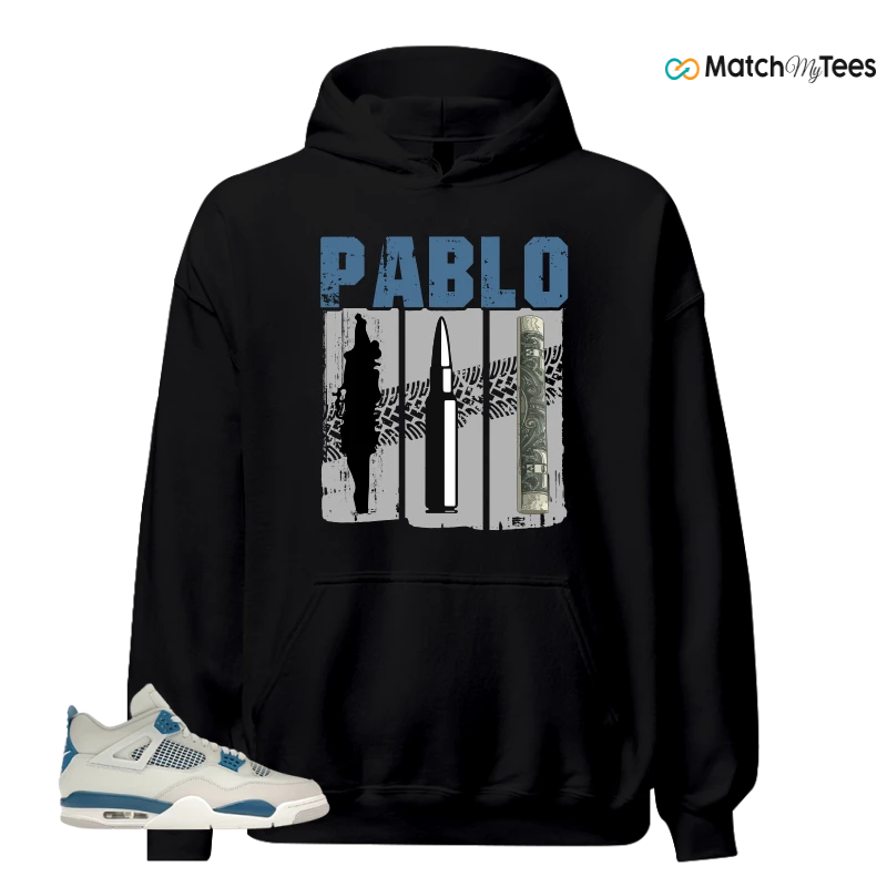 NIKE AIR JORDAN 4 MILITARY BLUE SNEAKER Matching Tees hoodie
