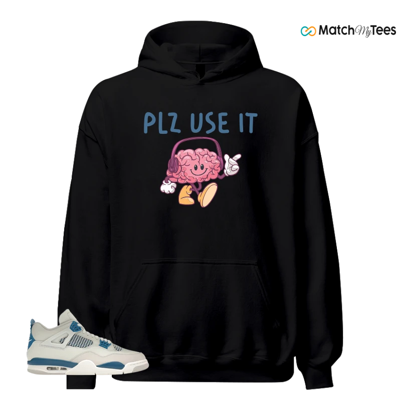 NIKE AIR JORDAN 4 MILITARY BLUE SNEAKER Matching Tees hoodie