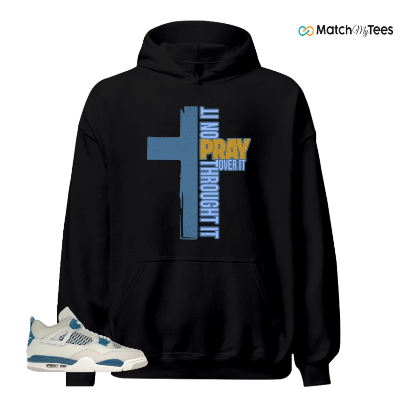 NIKE AIR JORDAN 4 MILITARY BLUE SNEAKER Matching Tees hoodie