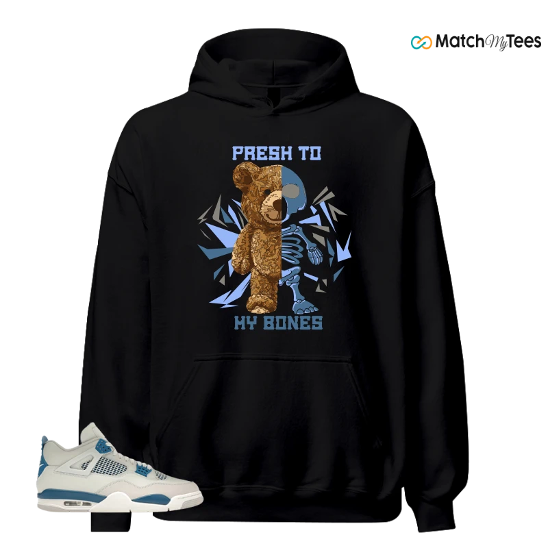 NIKE AIR JORDAN 4 MILITARY BLUE SNEAKER Matching Tees hoodie