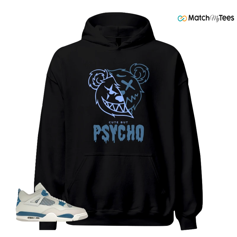 NIKE AIR JORDAN 4 MILITARY BLUE SNEAKER Matching Tees hoodie