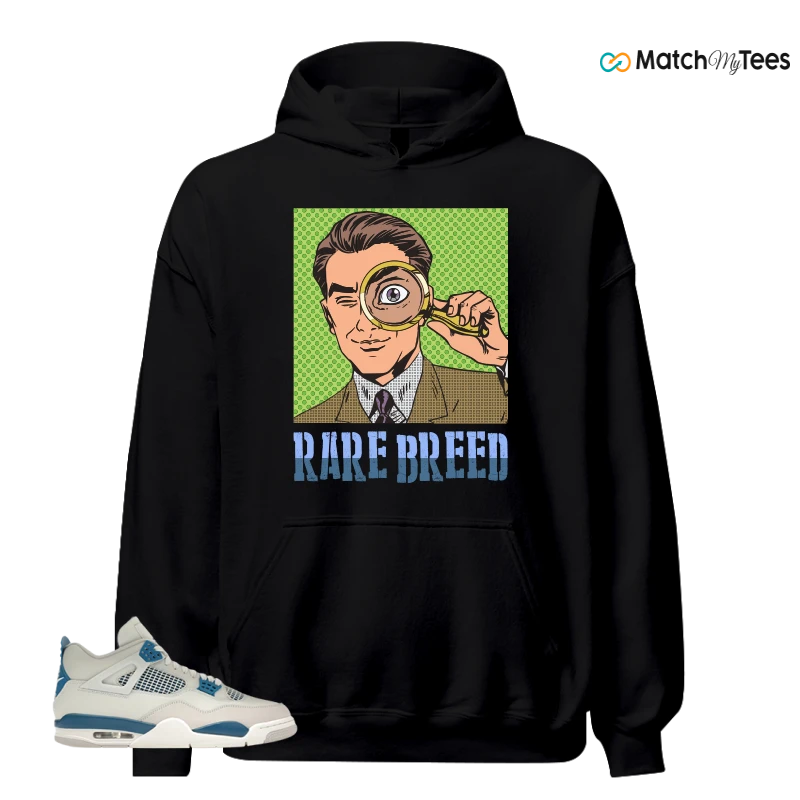 NIKE AIR JORDAN 4 MILITARY BLUE SNEAKER Matching Tees hoodie