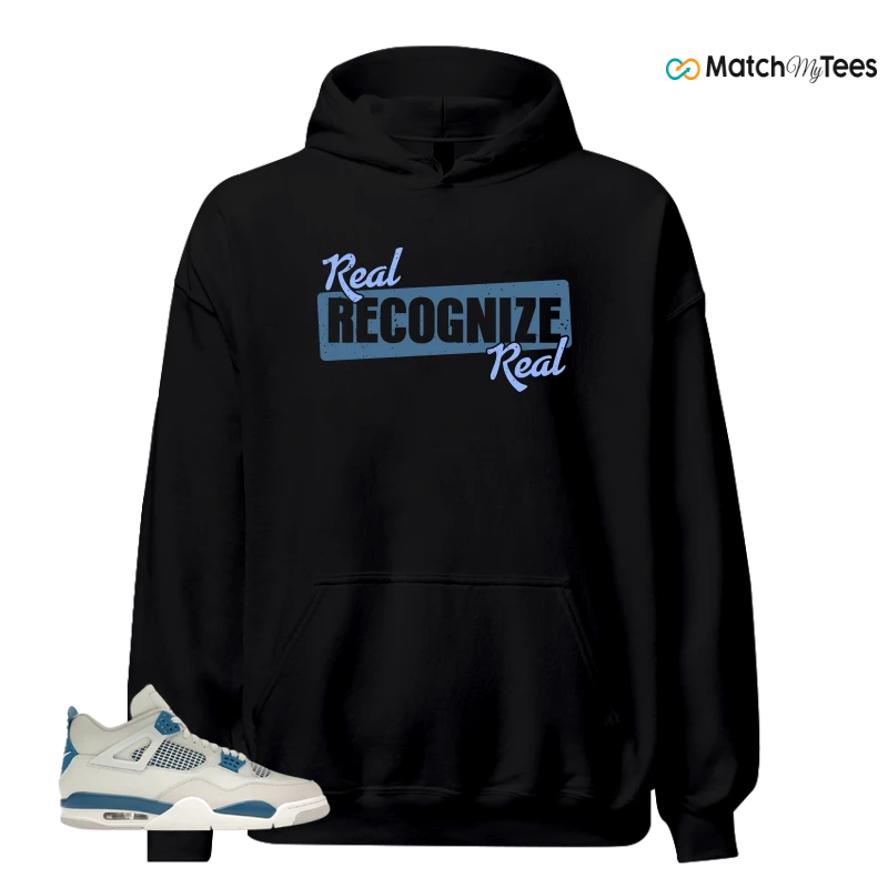 NIKE AIR JORDAN 4 MILITARY BLUE SNEAKER Matching Tees hoodie