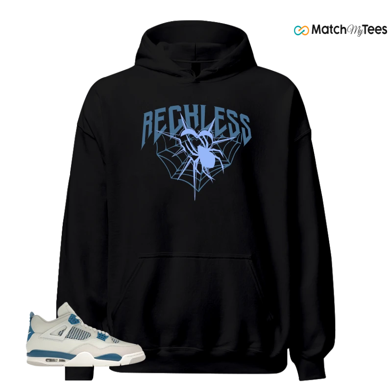 NIKE AIR JORDAN 4 MILITARY BLUE SNEAKER Matching Tees hoodie