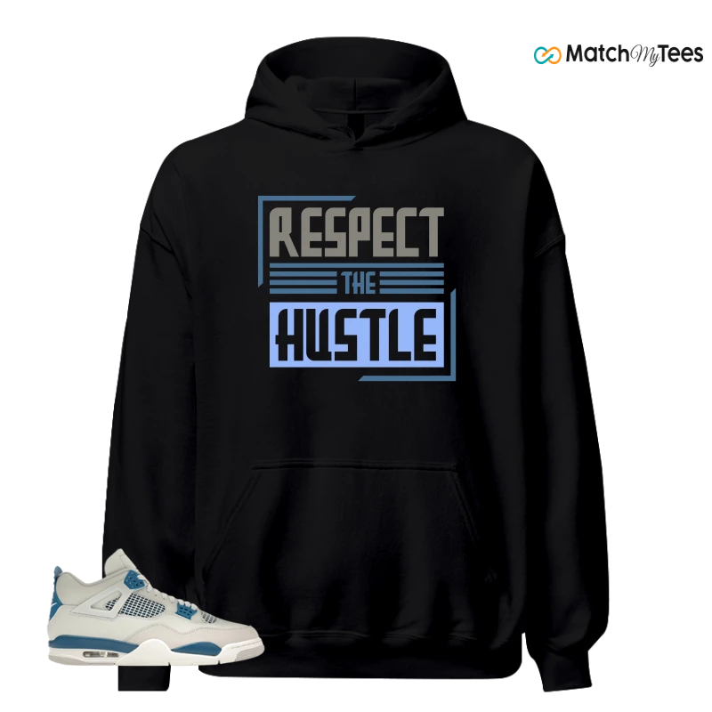 NIKE AIR JORDAN 4 MILITARY BLUE SNEAKER Matching Tees hoodie