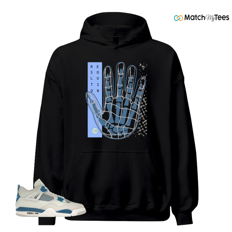 NIKE AIR JORDAN 4 MILITARY BLUE SNEAKER Matching Tees hoodie