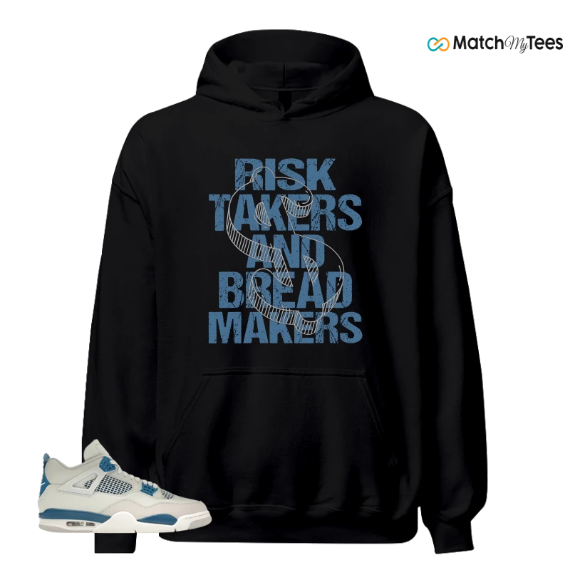 NIKE AIR JORDAN 4 MILITARY BLUE SNEAKER Matching Tees hoodie