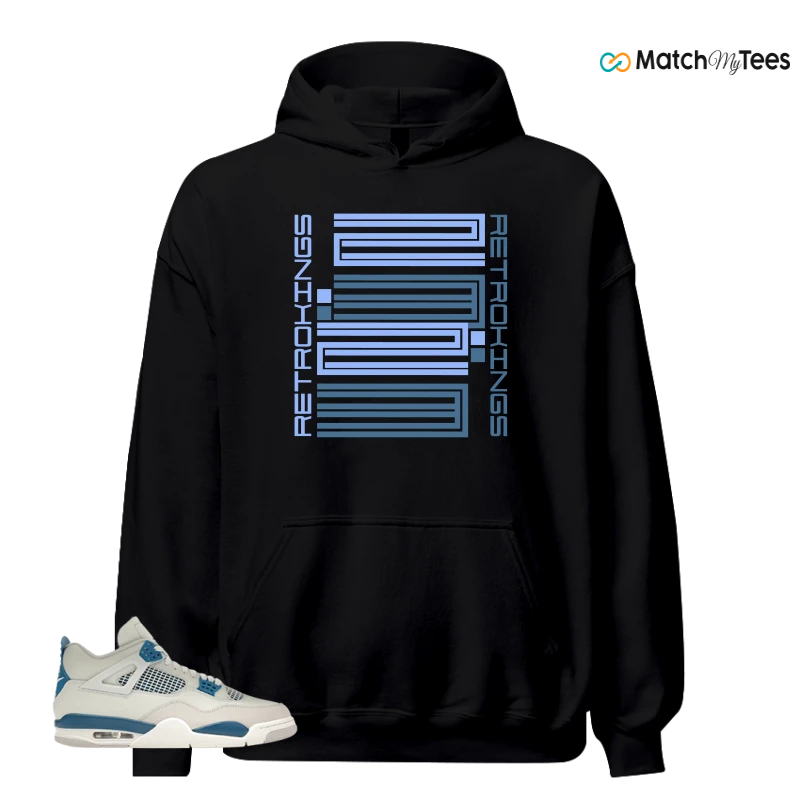 NIKE AIR JORDAN 4 MILITARY BLUE SNEAKER Matching Tees hoodie
