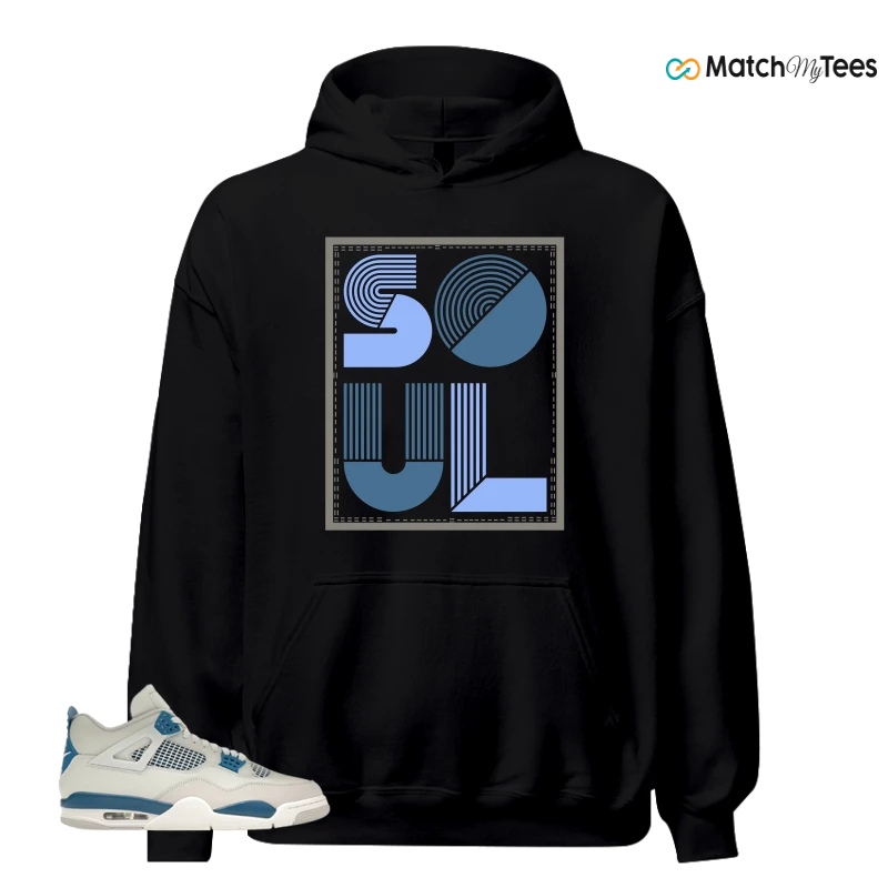 NIKE AIR JORDAN 4 MILITARY BLUE SNEAKER Matching Tees hoodie