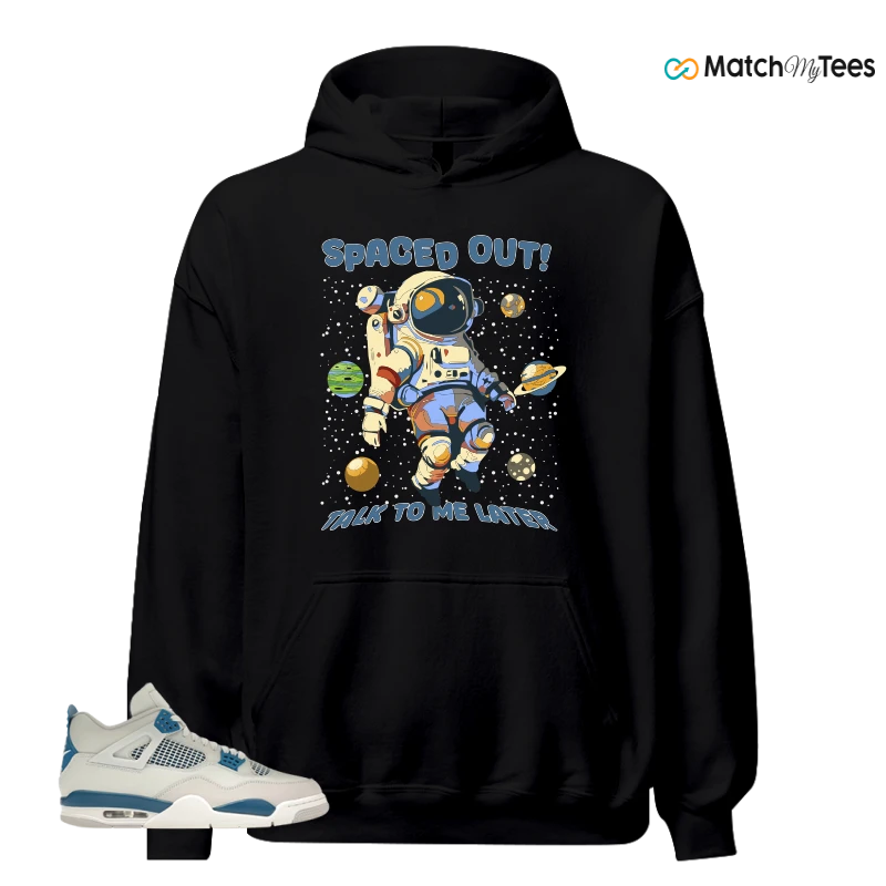 NIKE AIR JORDAN 4 MILITARY BLUE SNEAKER Matching Tees hoodie