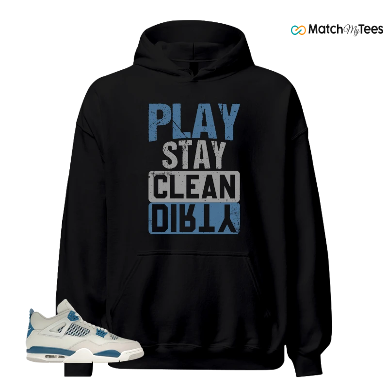 NIKE AIR JORDAN 4 MILITARY BLUE SNEAKER Matching Tees hoodie