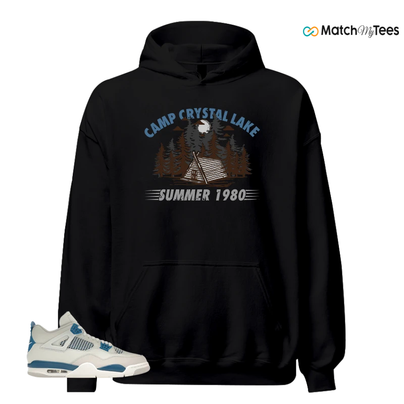 NIKE AIR JORDAN 4 MILITARY BLUE SNEAKER Matching Tees hoodie
