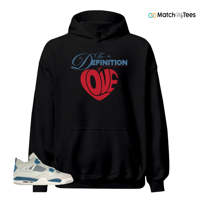 NIKE AIR JORDAN 4 MILITARY BLUE SNEAKER Matching Tees hoodie