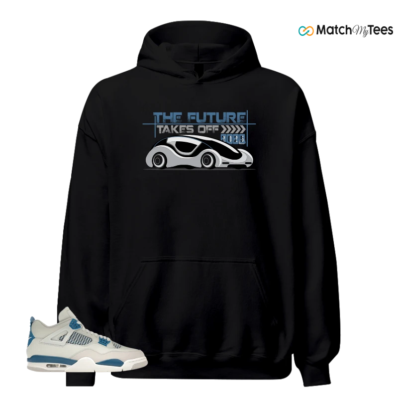 NIKE AIR JORDAN 4 MILITARY BLUE SNEAKER Matching Tees hoodie