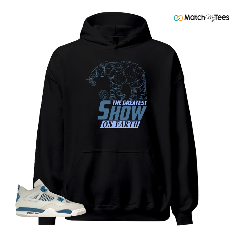 NIKE AIR JORDAN 4 MILITARY BLUE SNEAKER Matching Tees hoodie